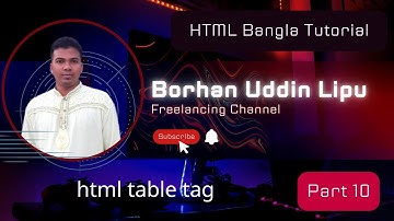 HTML Bangla Tutorial-HTML5 Bangla Tutorial [10]-html table tag