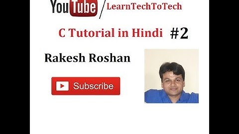 C Language Video Tutorial in Hindi #2: Operators and Expresions
