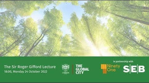 The Inaugural Sir Roger Gifford Lecture