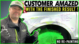I Saved This Panel From The Bodyshop Using PDR | Front Fender Paintless Dent Removal