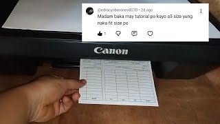 Printing A5 size on your Canon pixma printer