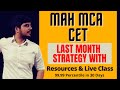 Mah mca cet last month strategy  resources  live classes  previous year questions with air  8 