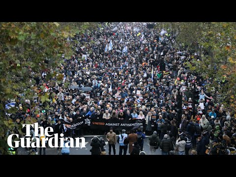 Thousands march against antisemitism in London
