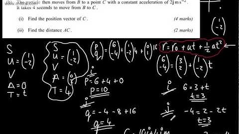 M1 Mechanics - Kinematics in 2 Dimension (2) AQA (Constant Acceleration Equations)