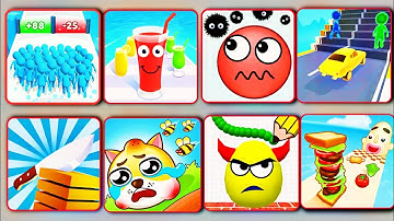 Count Master, Juice run, Hide Ball, Shape Shifting, Slice master, Save the Dog, Draw to Smash