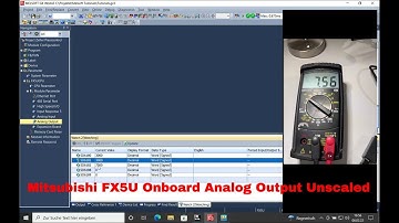 Mitsubishi FX5U Onboard Analog Output Unscaled