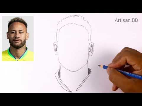 How To Draw Neymar Jr Easy Pencil Sketch Neymar 
