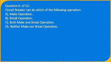 MCQ ON CIRCUIT BREAKER