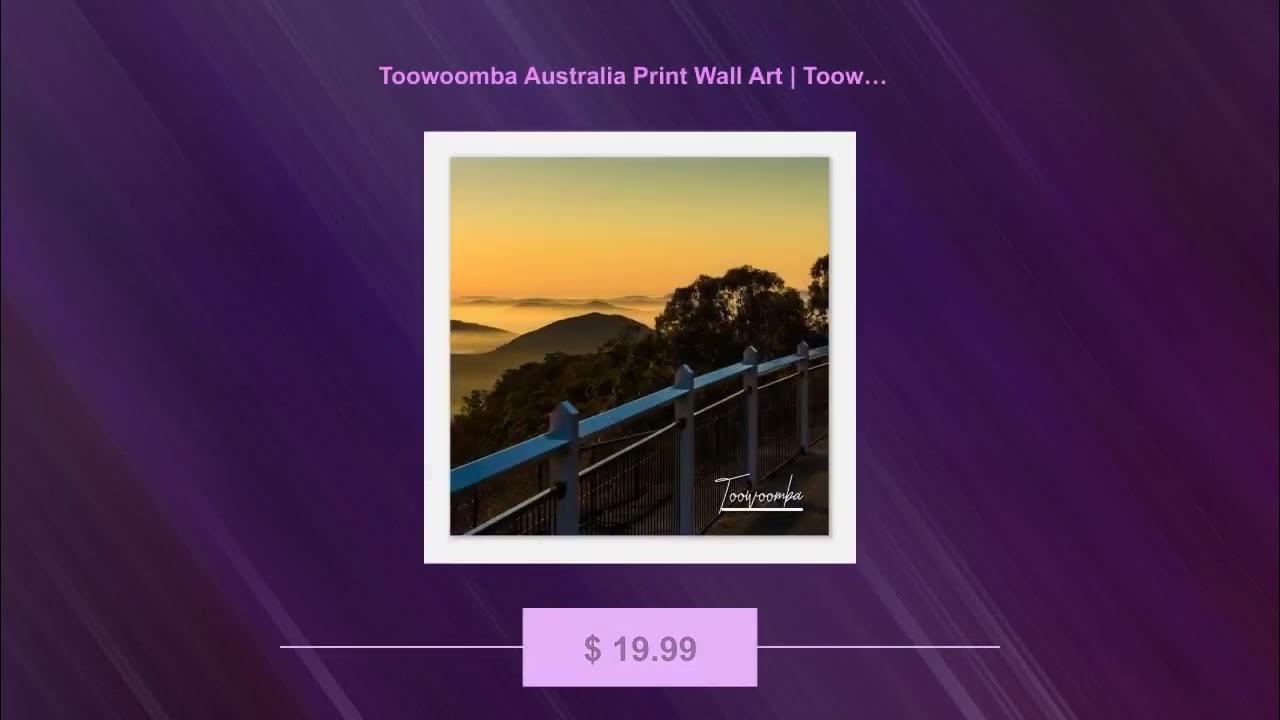 Toowoomba Australia Print Wall Art Toowoomba Home Decor Toowoomba