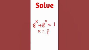 A Nice Exponential Equation | Math Shorts | #maths #shorts #shortsfeed