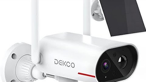 Security Cameras Wireless Outdoor - DEKCO Wire-Free 170°Pan Rotation 1080p Solar Security Camera