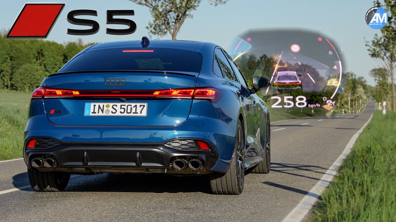 NEW! 2025 Audi S5 (367hp) | 0-258 km/h acceleration🏁| Automann in 4K