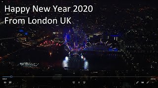 New Years eve 2019 - 2020 Fireworks London UK HD