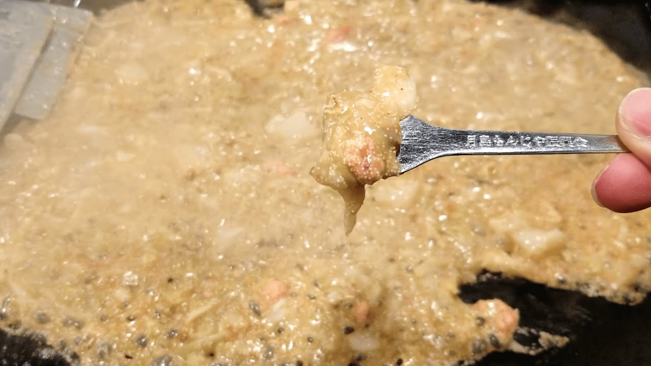 Japanese Street Food Monjayaki Recipe Rice Cake Seasoned Cod Roe プロが作るもんじゃ焼きの作り方 Youtube