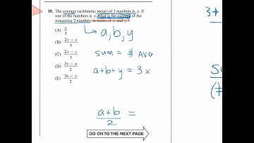 SAT Math - Averages (Arithmetic Mean)