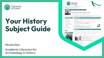 Library workshop video - History Subject Guide