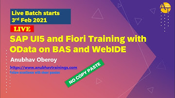 SAP UI5, Fiori and OData Certification Training | LIVE Batch Fiori | Contact@anubhavtrainings.com