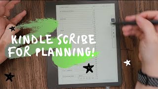 How is the Kindle Scribe for e-ink Planning?