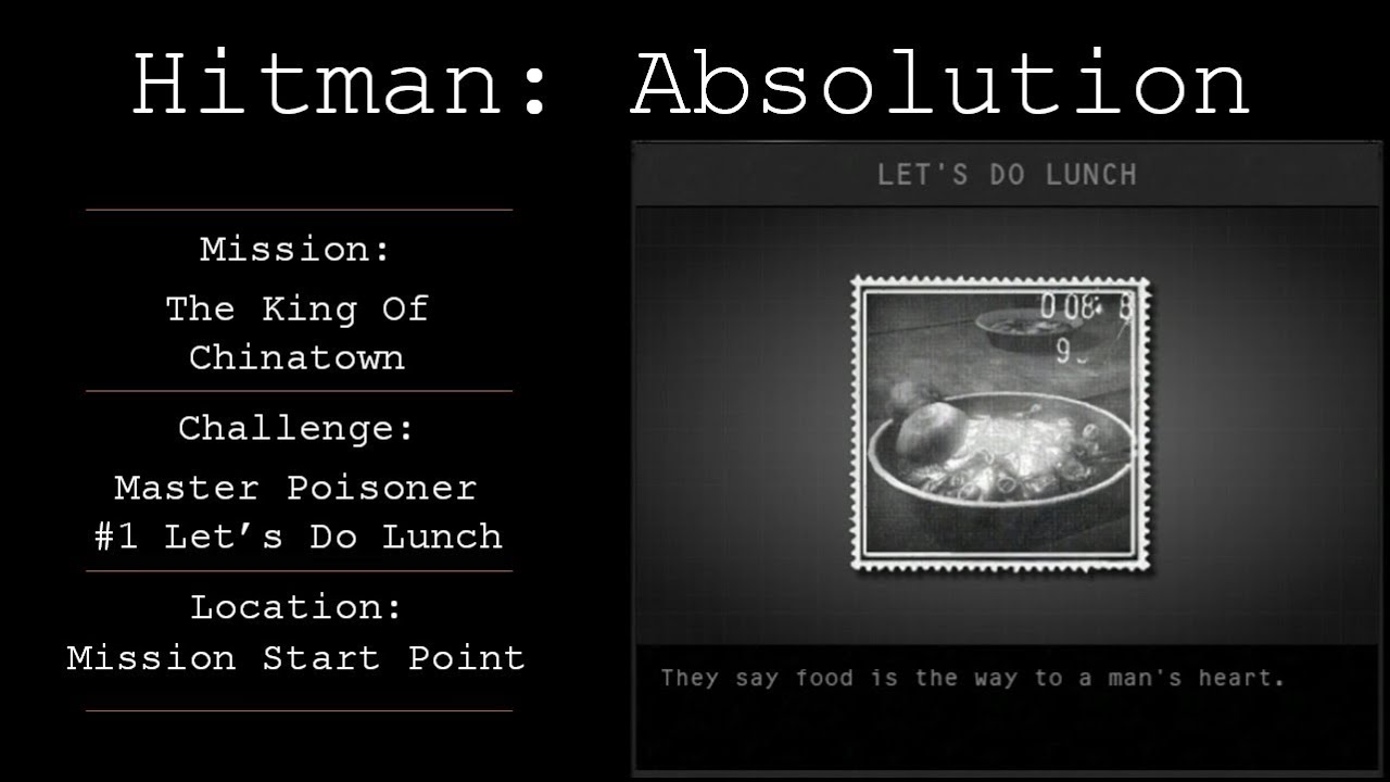 Hitman: Absolution Challenge Guide - Master Poisoner  - Mission 2