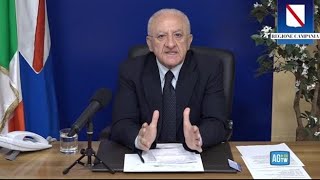 La sfida di De Luca: «La Campania sarà la prima regione d'Europa a uscire dall'epidemia» screenshot 1