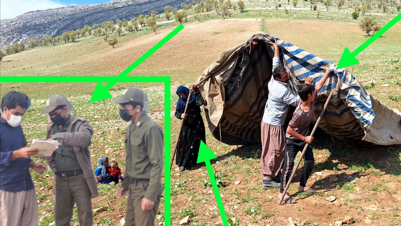 Nomadic tents: setting up a tent and bitter and wandering life - YouTube