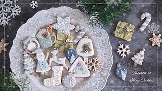 【シックで可愛いクリスマスのアイシングクッキー】作り方クリスマスBGMパーツの作り方⁡tutorialChristmasCookies @melody_wiiish