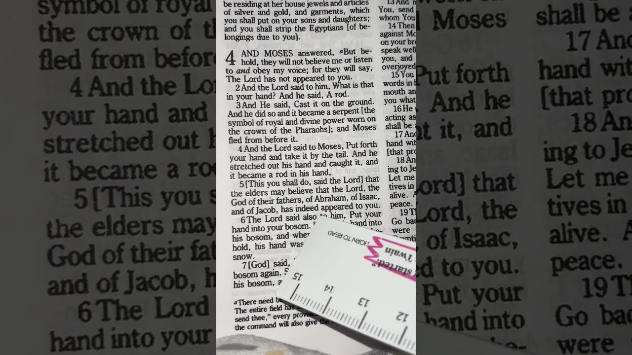 🌱asmr whisper Bible reading (Exodus 4-5)✨Amplified Version