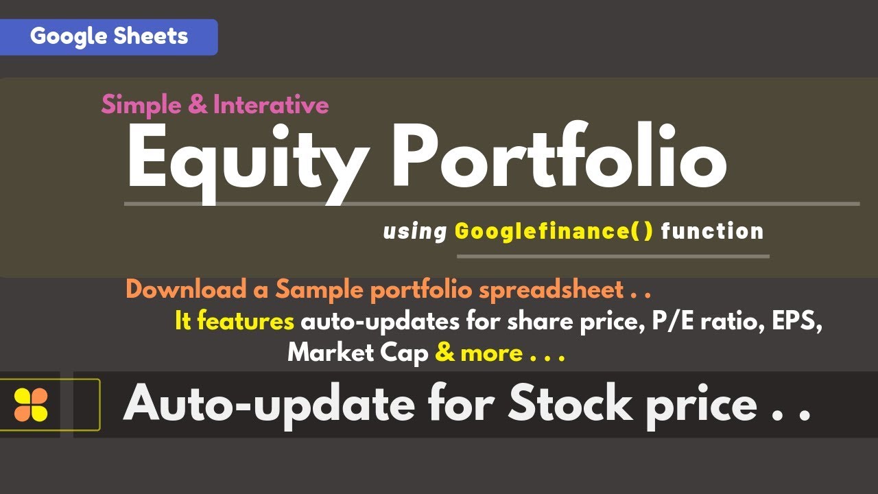 simple and interactive equity stocks portfolio with auto update stock quotes using google sheets simple stock quotes