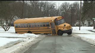 Bus Stuck In Ditch