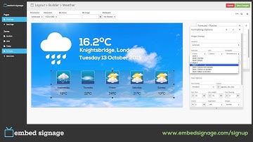 embedsignage.com Tutorial: Weather Widget