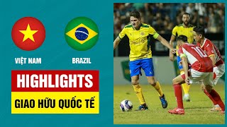Highlights: Ngôi sao Việt Nam - Ngôi sao Brazil | Độ Mixi quẩy cực căng, bữa tiệc bàn thắng