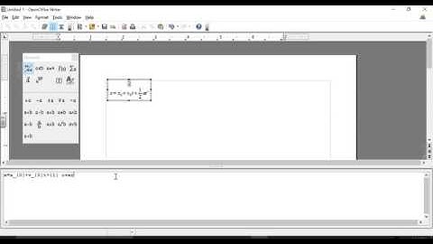 Inserting an equation into open office
