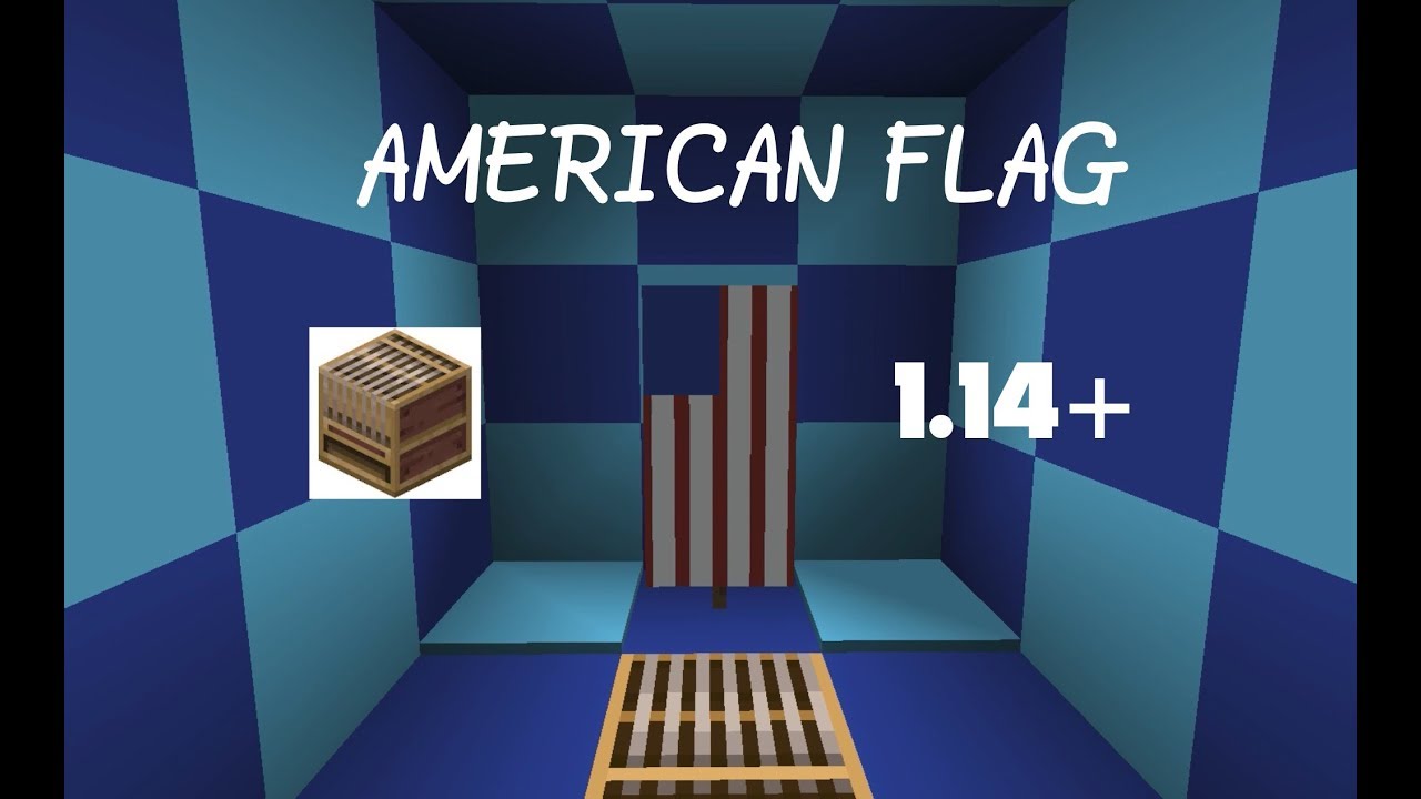 HOW TO MAKE THE AMERICAN FLAG IN MINECRAFT *EASY - YouTube