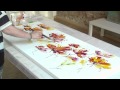 The making of  Abstract Summer  Acrylic Speed Painting demo by Zacher-Finet