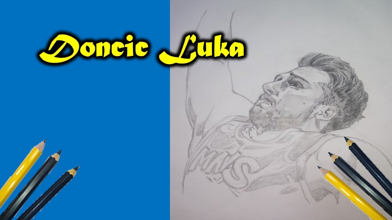 How to draw DONCIC LUKA | SKETCHING | EASY PENCIL DRAWING ...