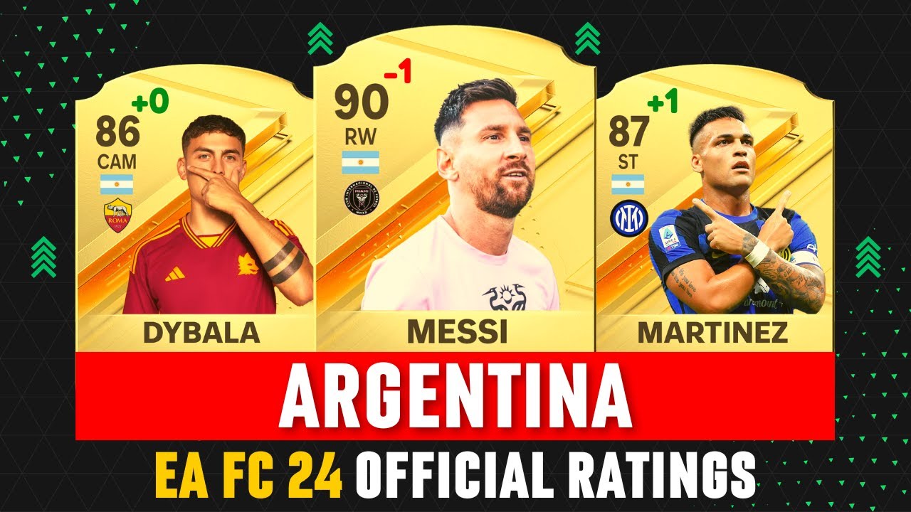 FIFA 24  ALL OFFICIAL PLAYER RATINGS (EA FC 24)! 💀😲 ft. Messi