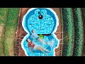 Làm Bể Bơi Hình Doraemon Khổng Lồ ❤ Cua Rang mùa Hè ❤ Trang Vlog