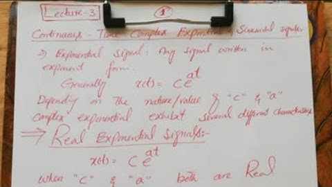 Complex Exponential Signals