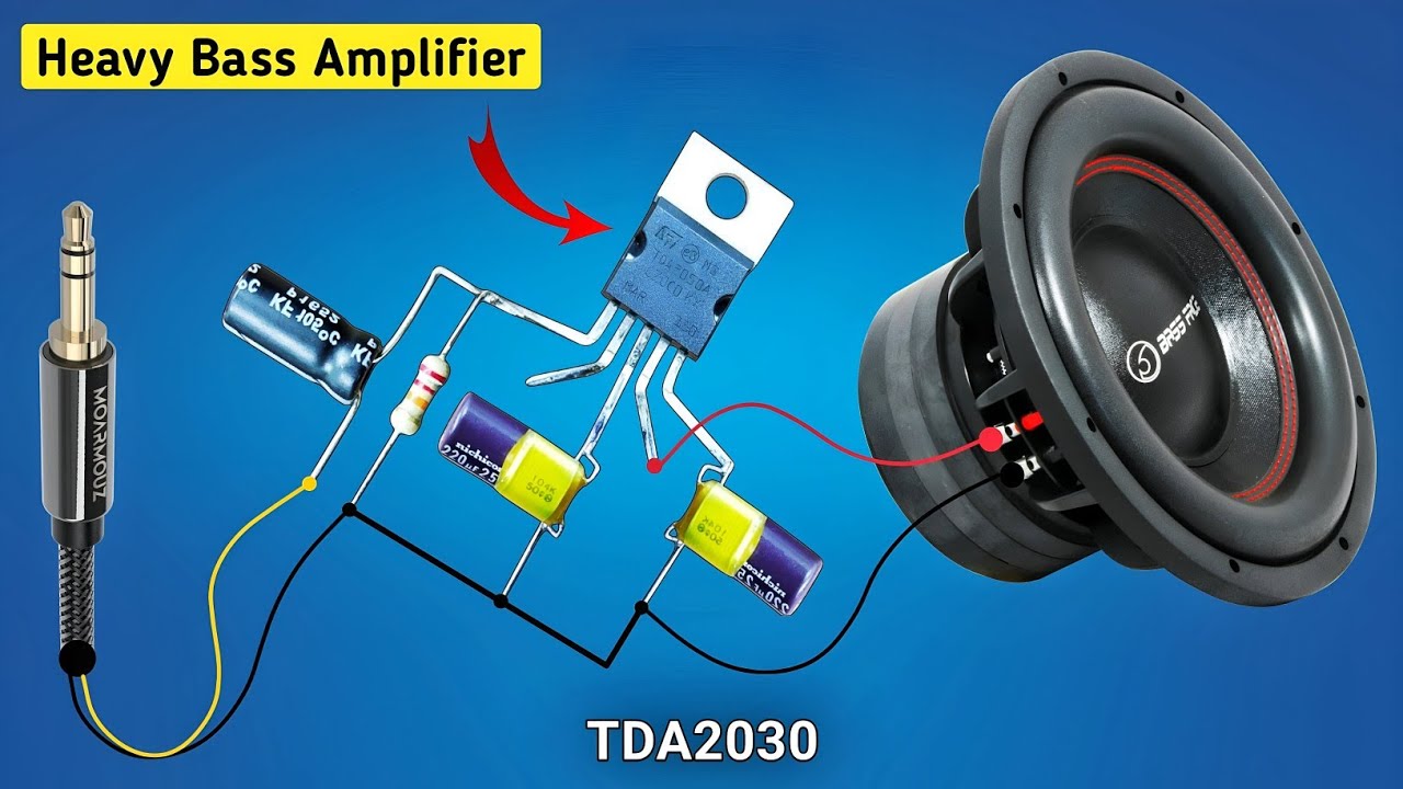 12V Amplifier Using TDA2030 IC | DIY Audio Amplifier