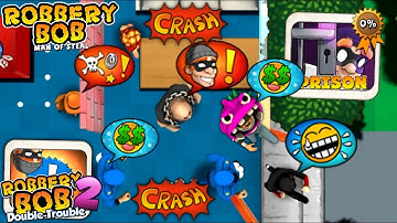 Robbery Bob - Prison vs Robbery Bob 2 Gameplay Walkthrough Ep 56