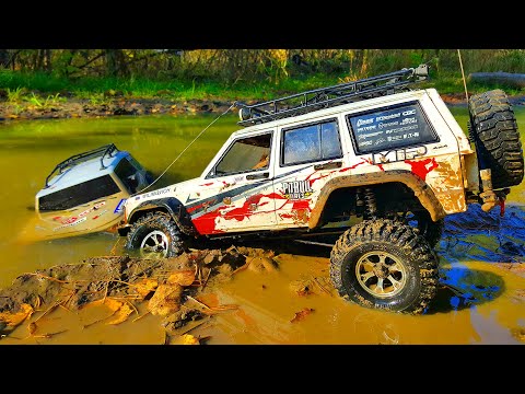 Rc Cars Mud And Splashes Kamaz Ford Bronco Axial Scx10 Toyota