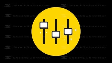 Controls Premium flat icon animated with alpha channel