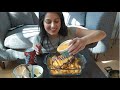Loaded Beef and Cheese Fries Mukbang! 먹방