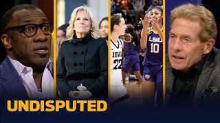 Jill Biden wants to invite LSU & Iowa women’s basketball team to White House | NCAA | UNDISPUTED