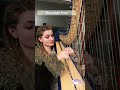 Soft harp improvisation under the moonlight 🌙🧚 #harp #moonlight #calmmusic #relaxingmusic