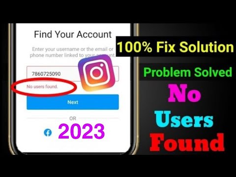 How to solve no user found problem on instagram || Instagram no user found || No user found problem