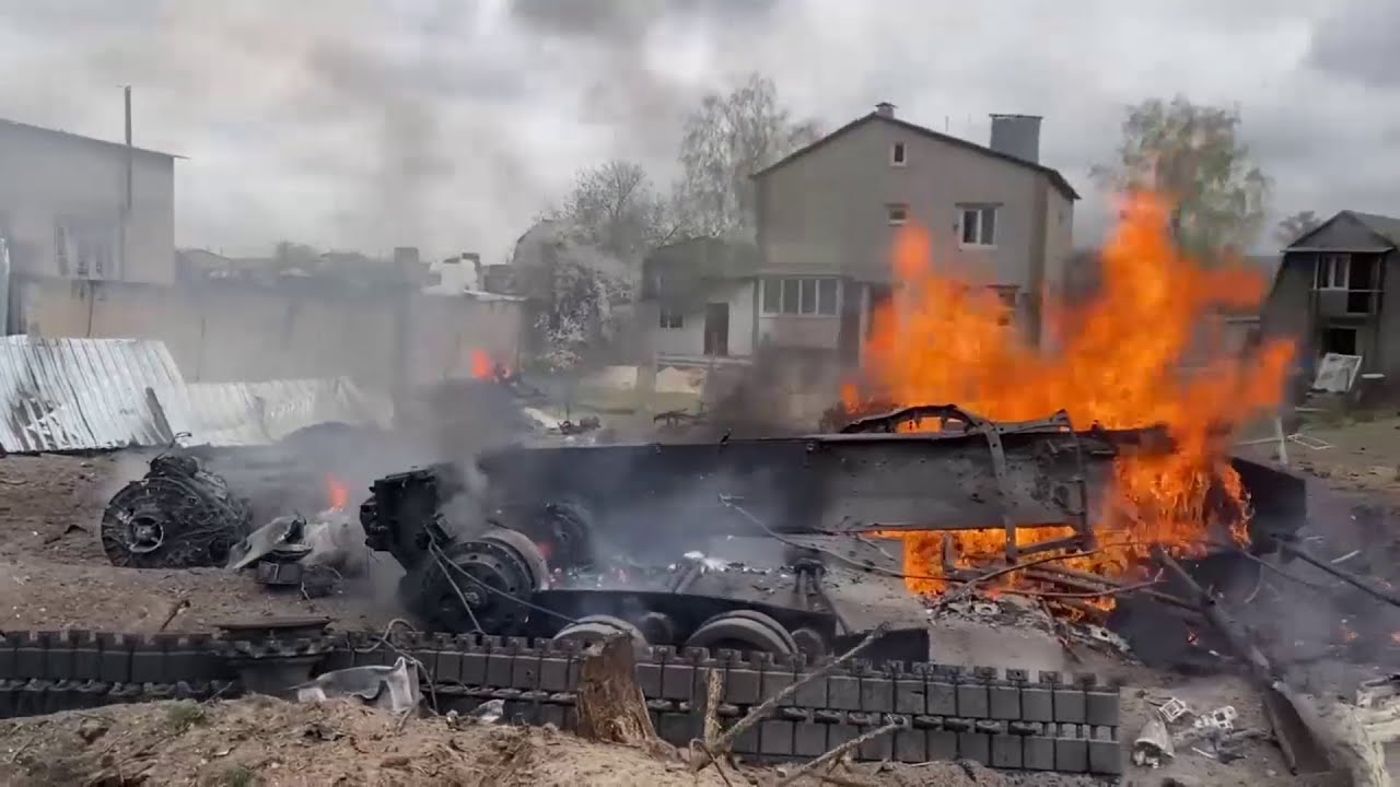 🔰War in Ukraine - Footage of burnt and wrecked military equipment