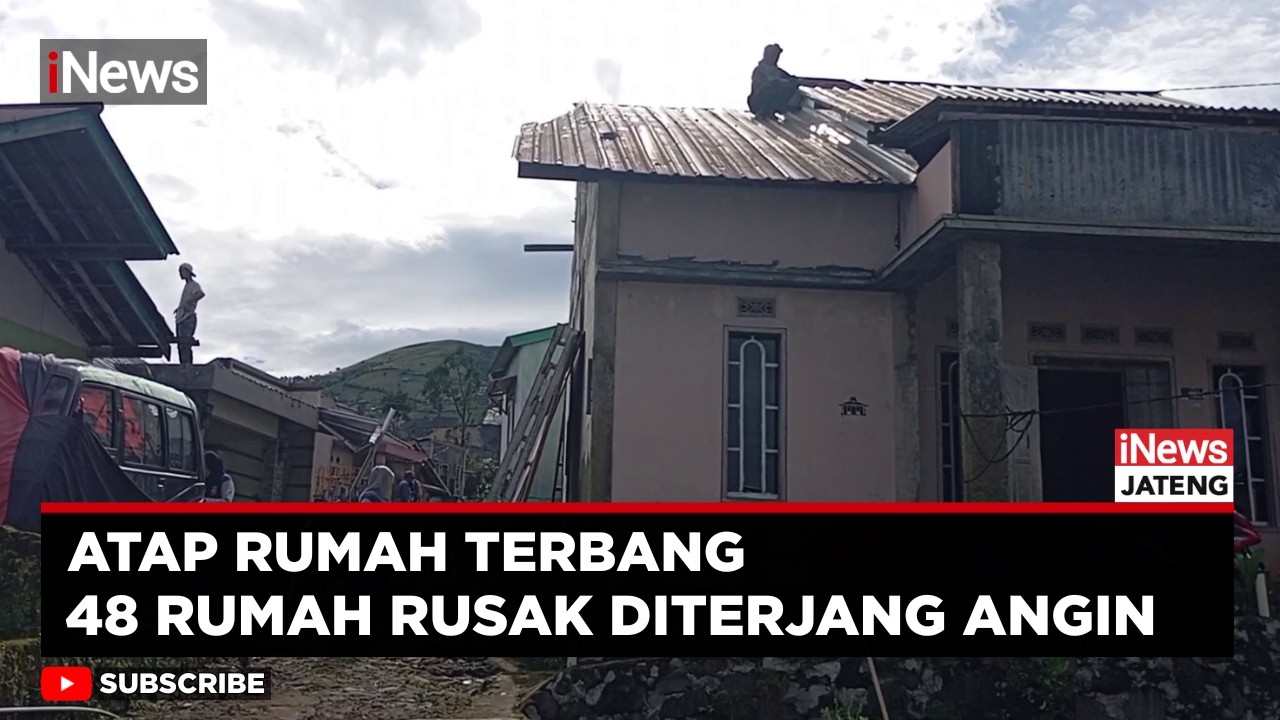 Bencana di Tegal! Angin Kencang Rusak 48 Rumah Warga Bumijawa | iNews Jateng