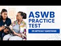 ASWB Exam Prep   Social Worker Practice Test &amp; Study Guide 25 Difficult Questions