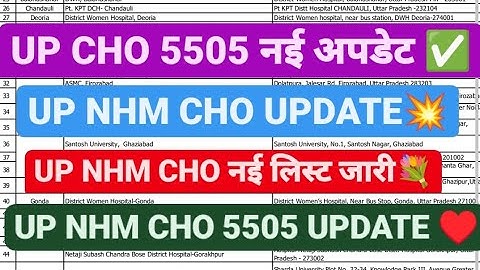 UP CHO 5505 नई लिस्ट जारी♥️ UP NHM CHO 5505 वेटिंग पूरा डिटेल्स देखे📌 UP NHM CHO WAITING LIST,
